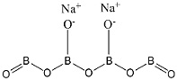无水硼砂结构式