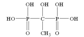 羟基乙叉二膦酸（HEDP）结构式