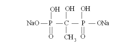 羟基乙叉二膦酸二钠（HEDP·Na2）化学结构式