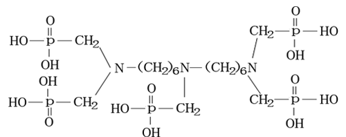 BHMTPMPA，二亚己烯三胺五亚甲基膦酸化学结构式