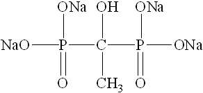 羟基乙叉二膦酸四钠（HEDP·Na4）结构式