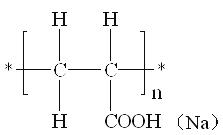 聚丙烯酸钠PAAS的化学结构式